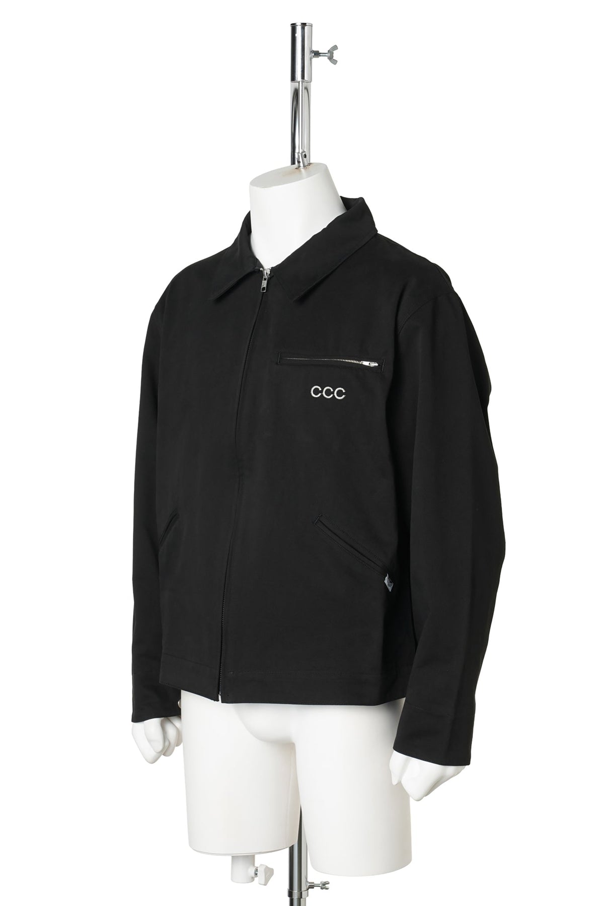 EMBROIDERY MOLSKIN BLOUSON / BLACK