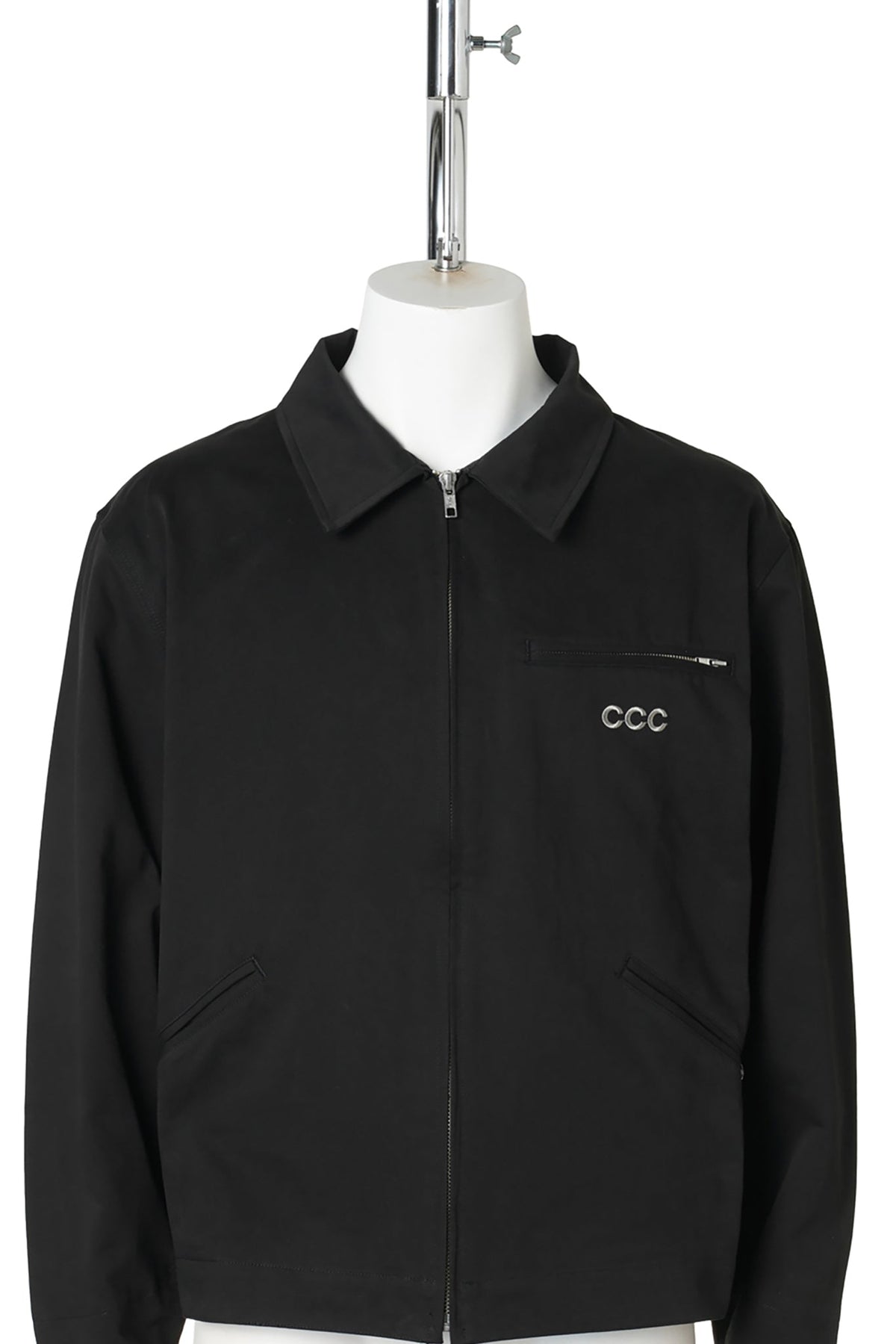 EMBROIDERY MOLSKIN BLOUSON / BLACK
