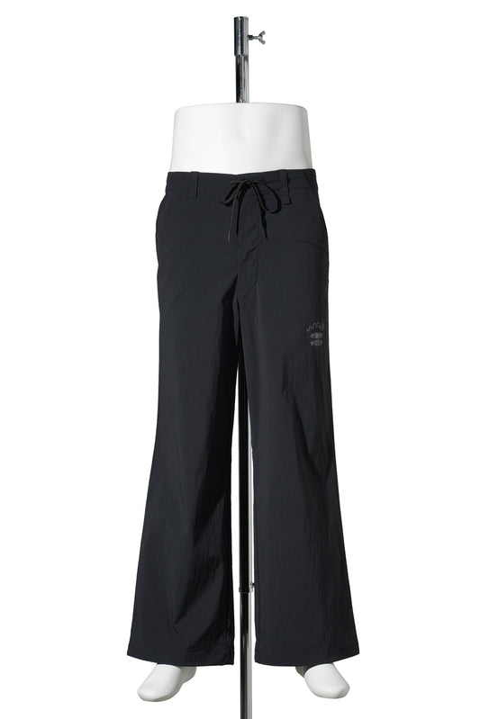 NYLON STRAIGHT PANTS / BLACK