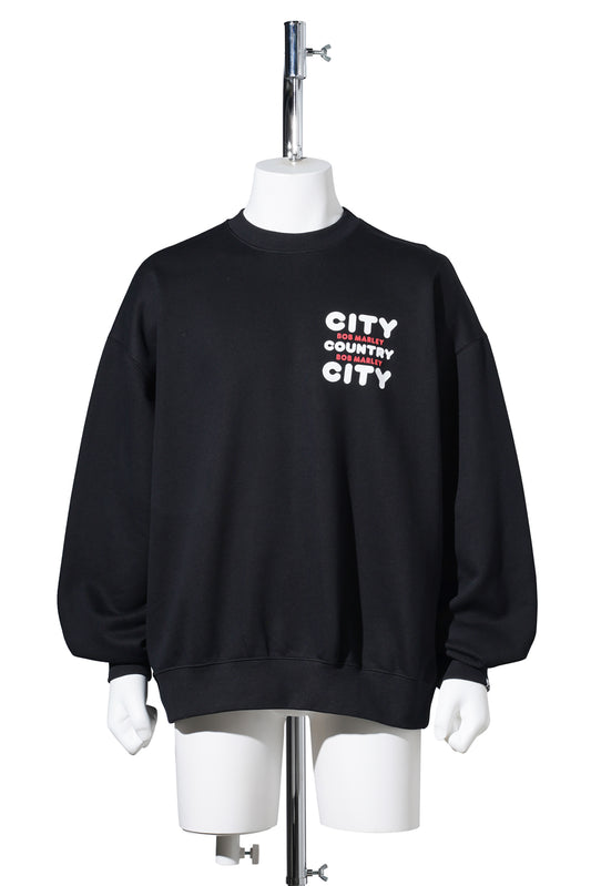 CITY COUNTRY CITY x BOB MARLEY_SWEATSHIRT_LIVE! / BLACK