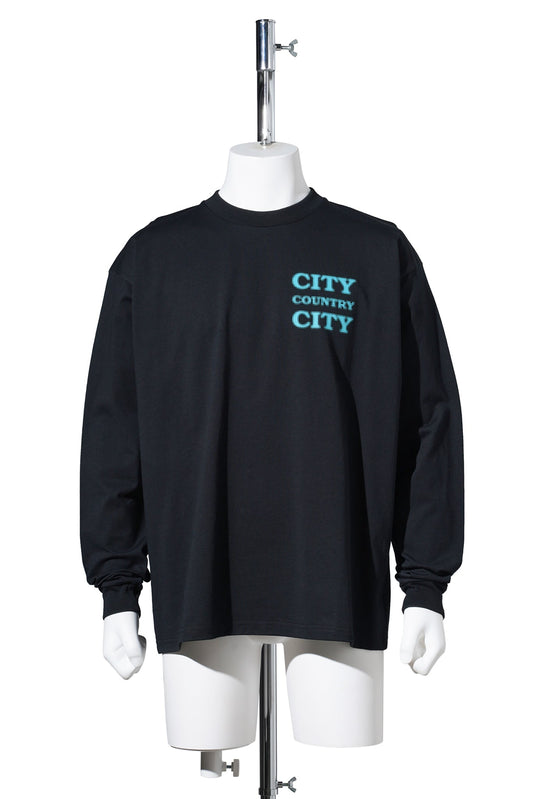 COTTON L/S T-SHIRT_CITY COUNTRY CITY / BLACK