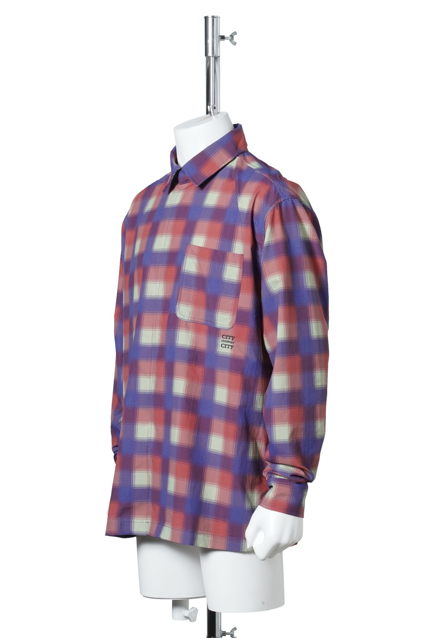 TASLAN NYLON CHECK SHIRT / RED