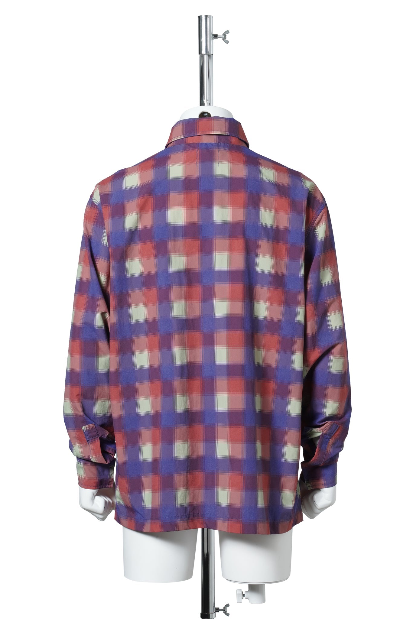 TASLAN NYLON CHECK SHIRT / RED