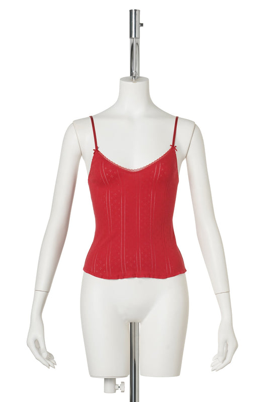 THE LONG CAMI / CHERRY RED