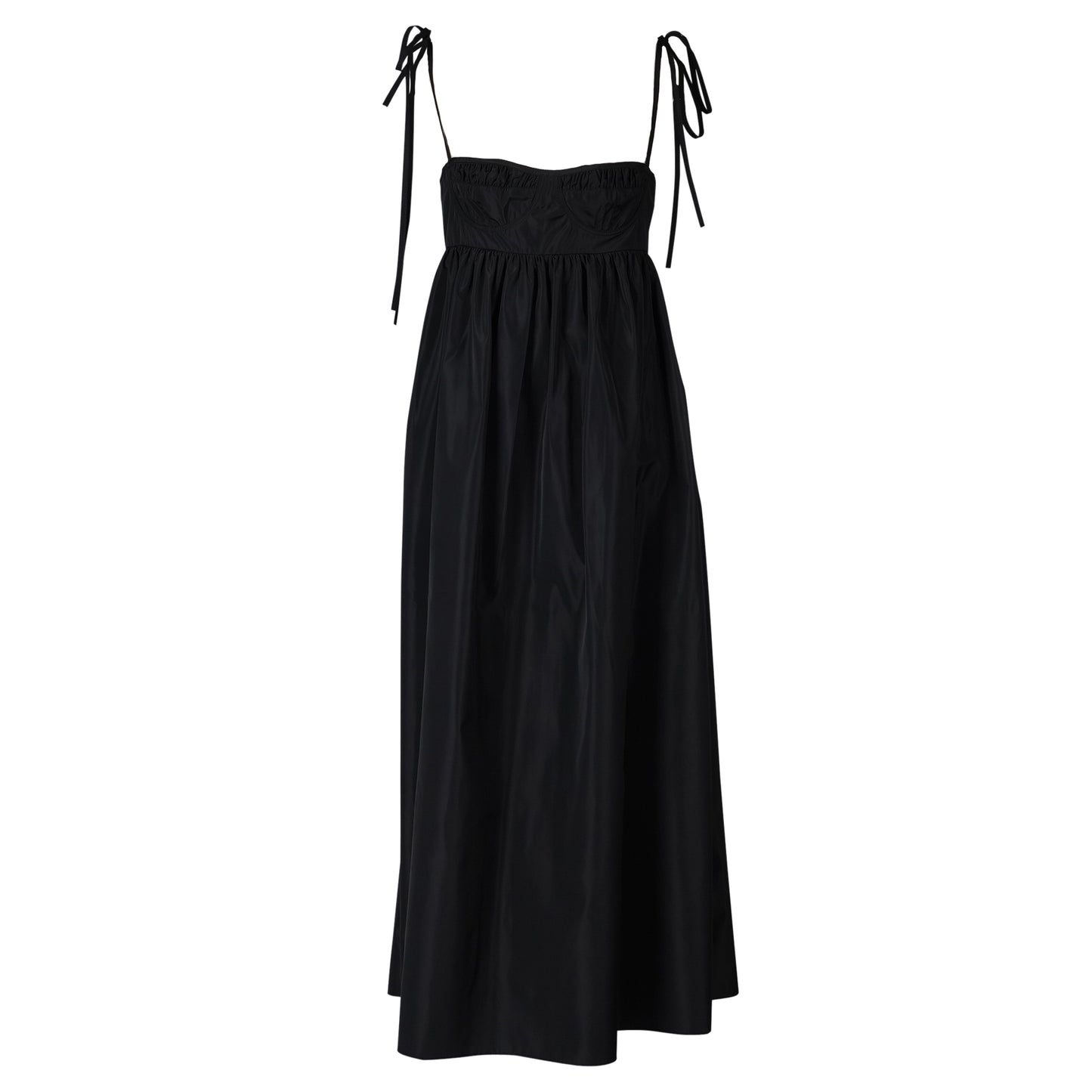 ALENA DRESS RECYCLED FAILLE / BLACK