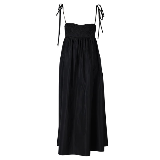 ALENA DRESS RECYCLED FAILLE / BLACK