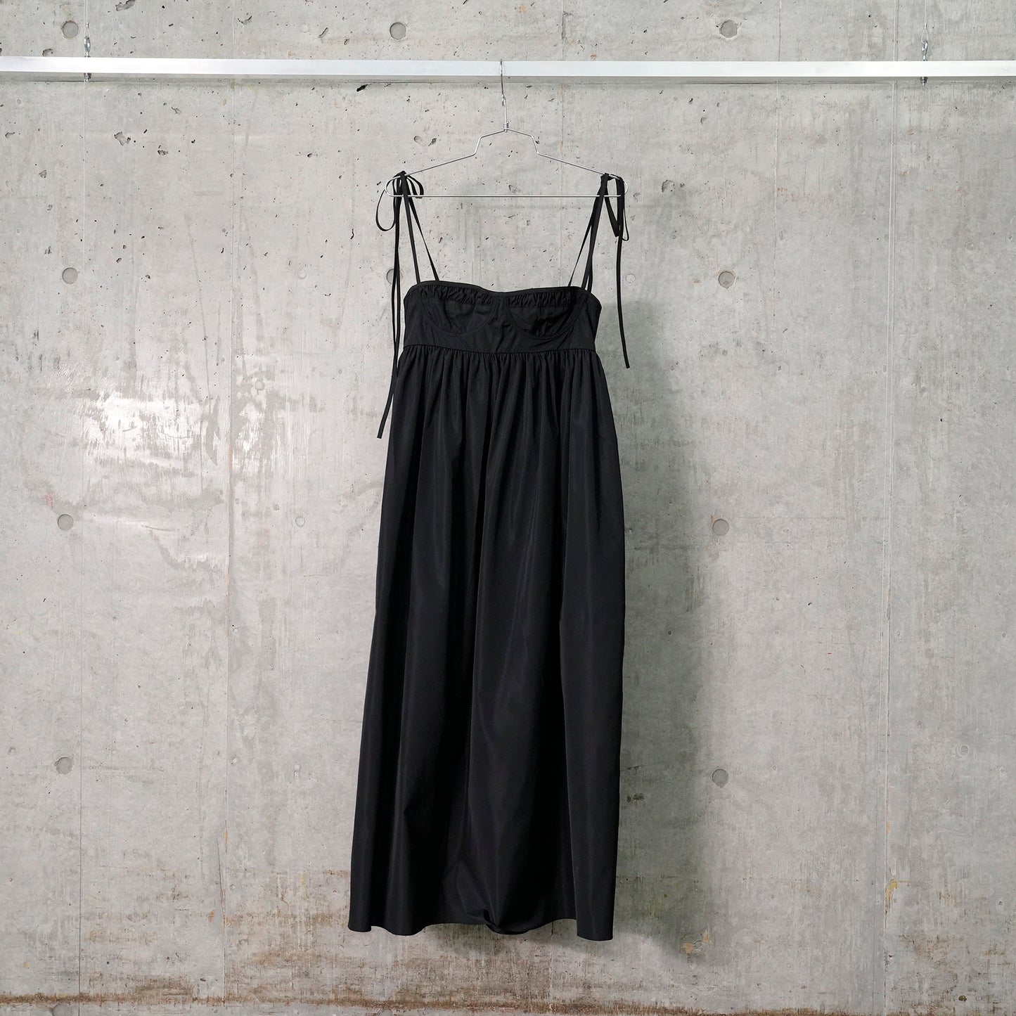 ALENA DRESS RECYCLED FAILLE / BLACK