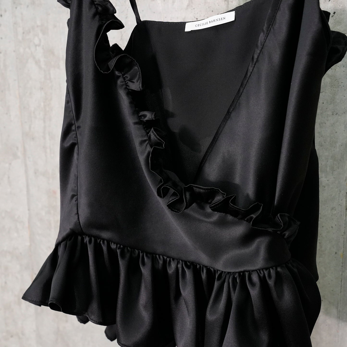 ALESSANDRA TOP SILK SATIN / BLACK