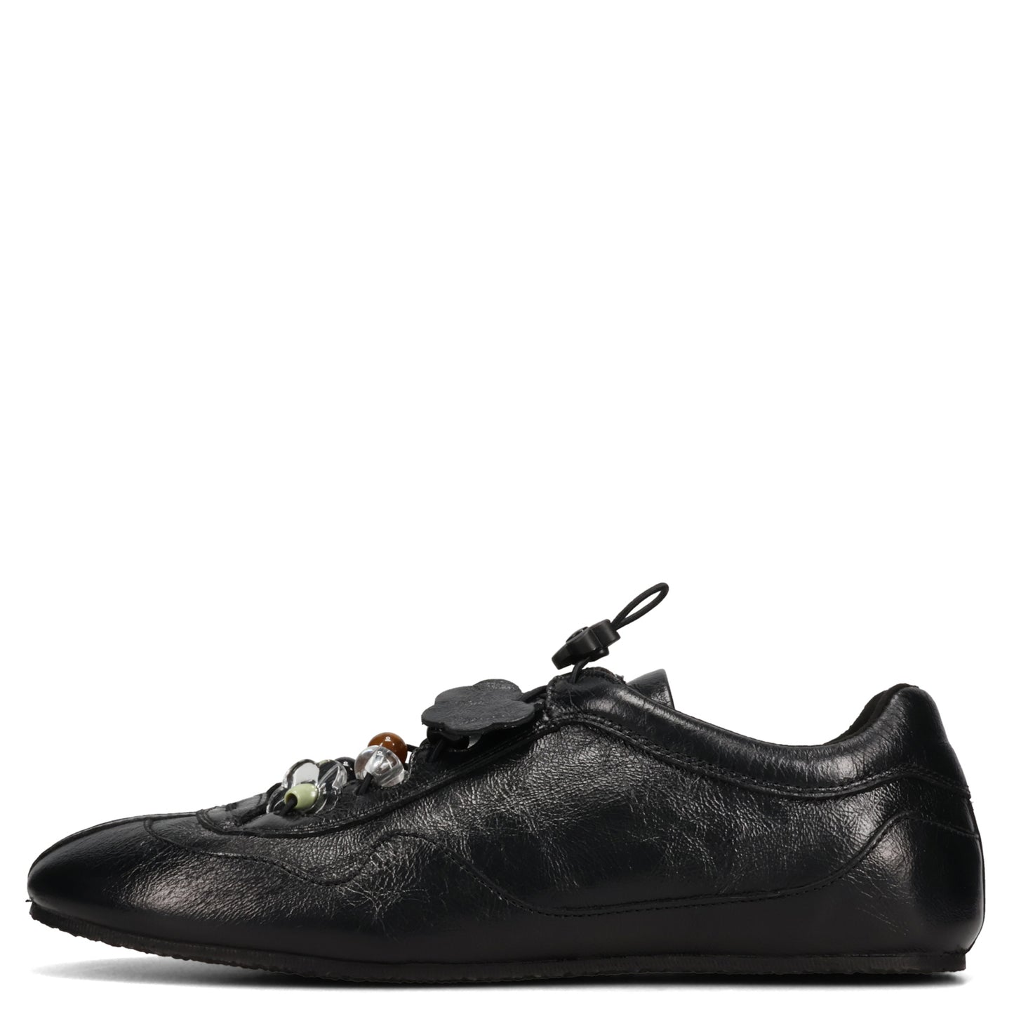 SLIM SNEAKER WITH BEADS / BLACK