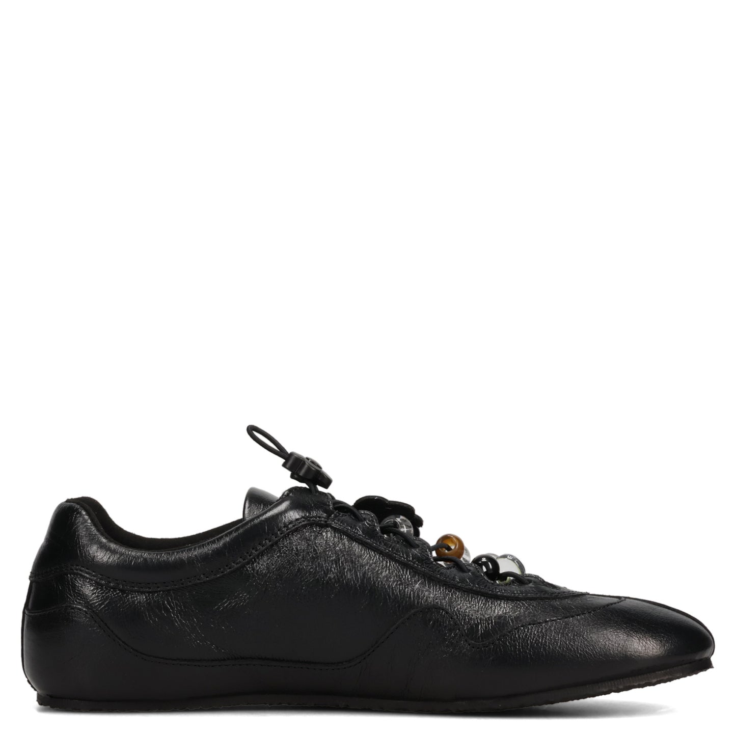 SLIM SNEAKER WITH BEADS / BLACK