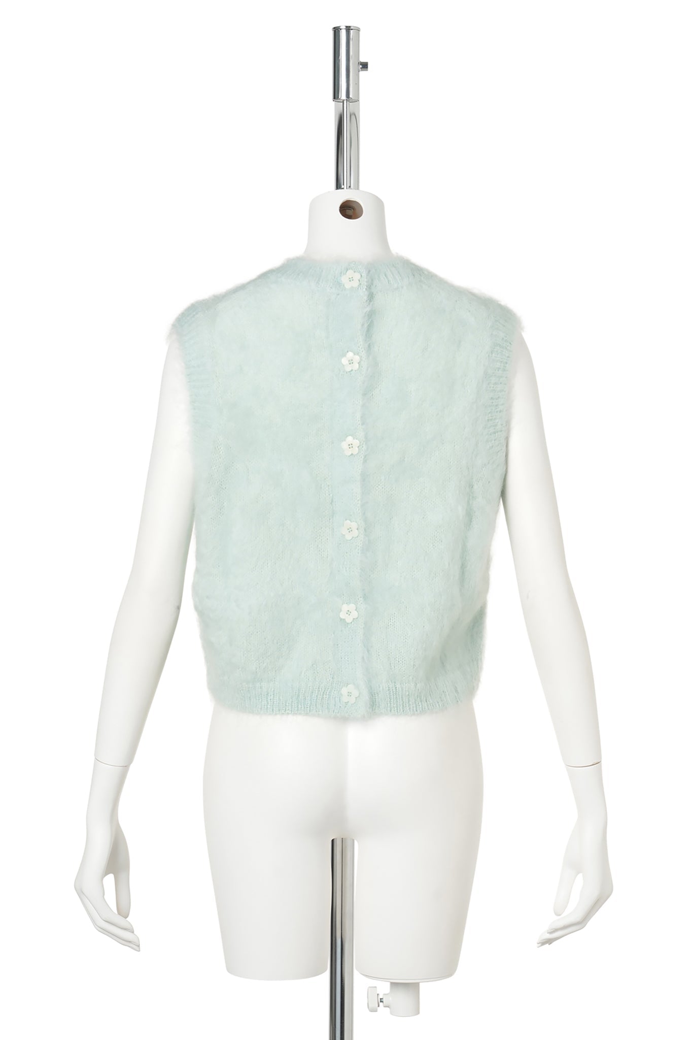 VEST WITH BACK BUTTON CLOSURE / MINT