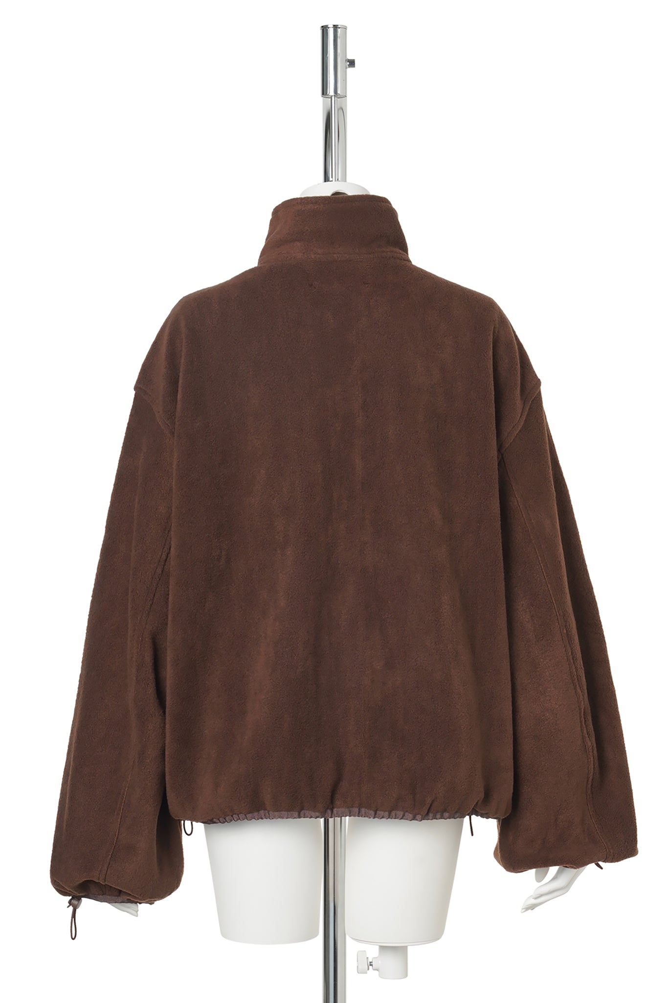 HALF ZIP ANORAK WITH DRAWSTRINGS / BROWN
