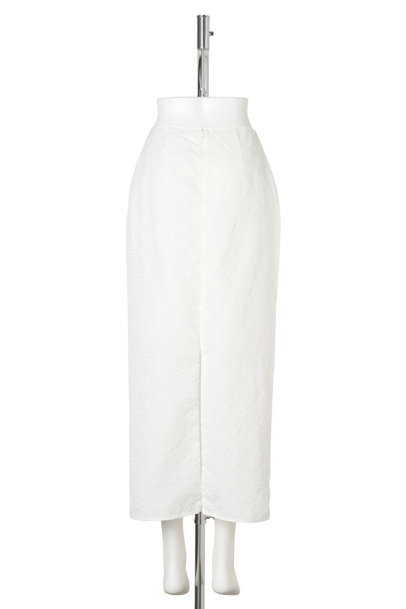 PENCIL SKIRT WITH BACK SLIT / WHITE