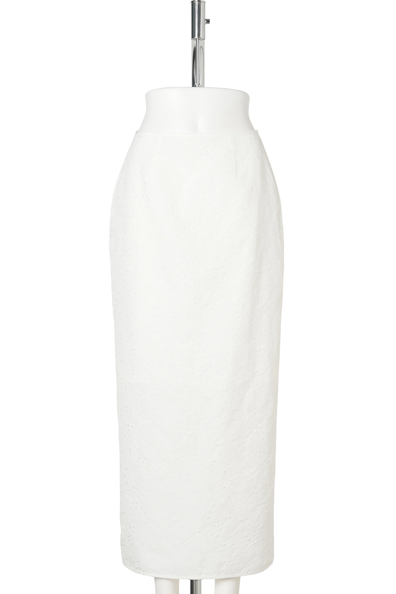 PENCIL SKIRT WITH BACK SLIT / WHITE