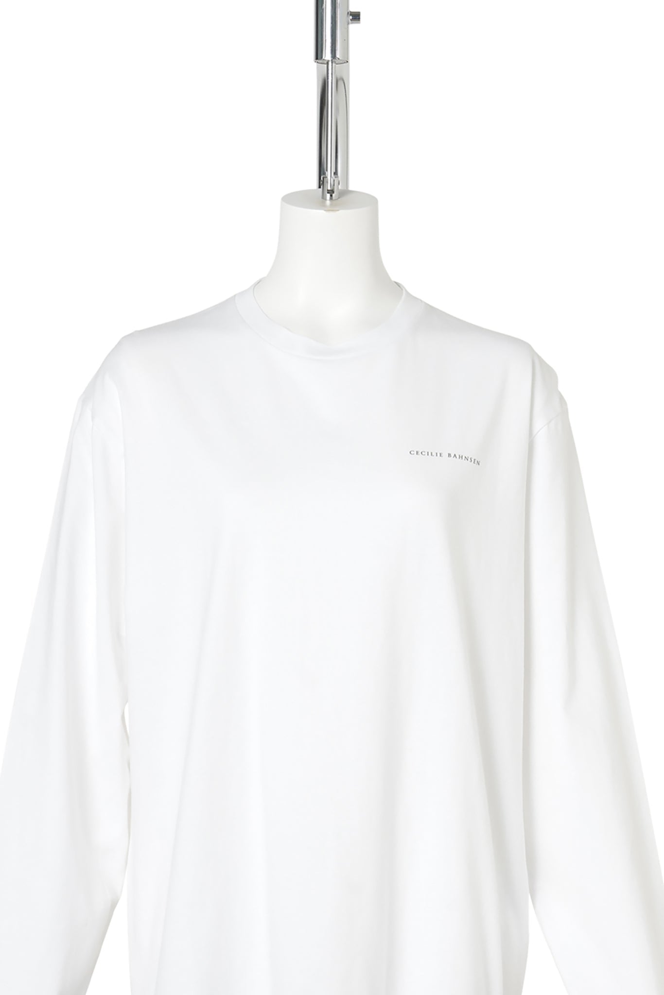 LONG SLEEVE T-SHIRT WITH PRINT AND EMB. / WHITE/PINK
