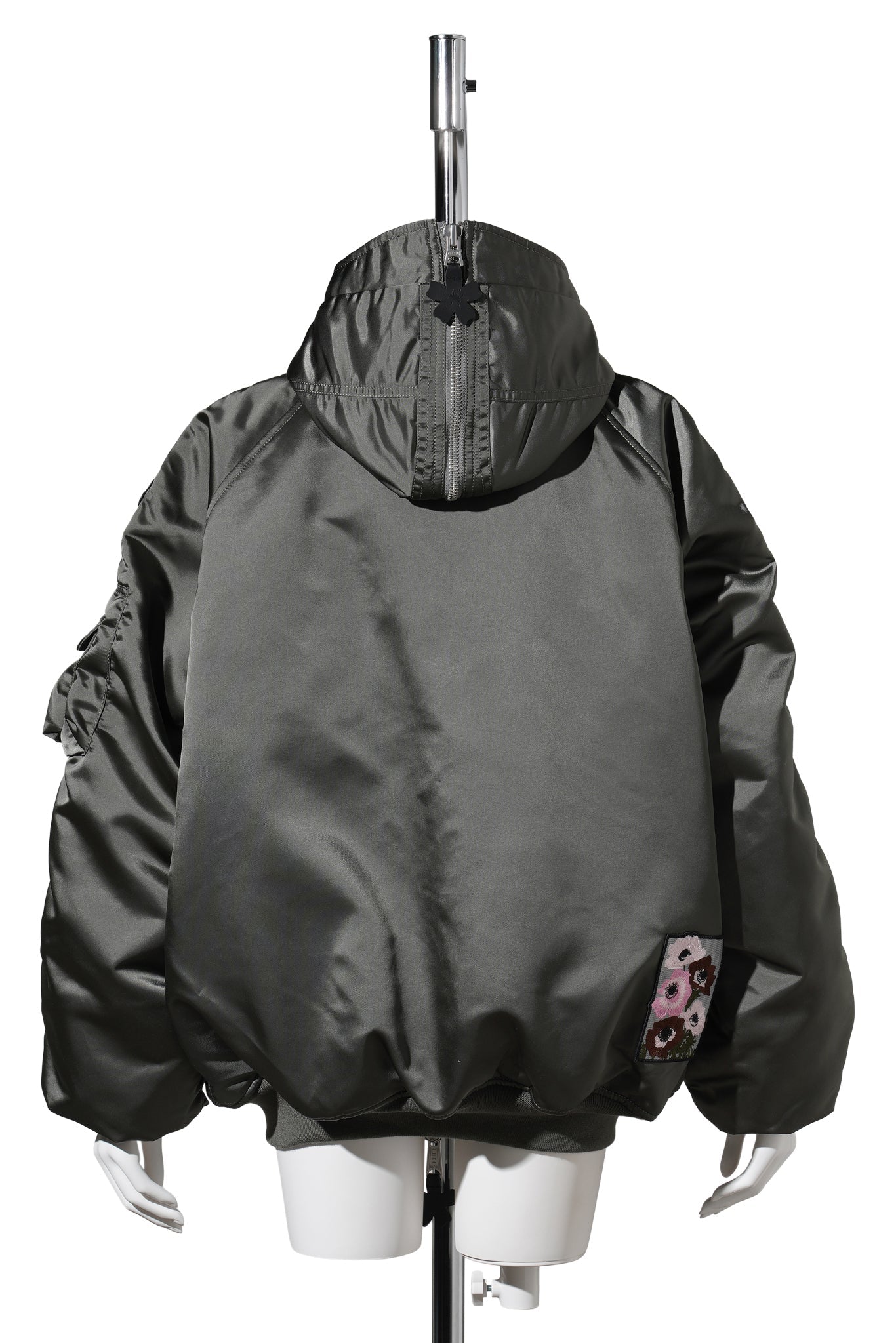 LASER CUT BOMBER JACKET / VINTAGE GREEN