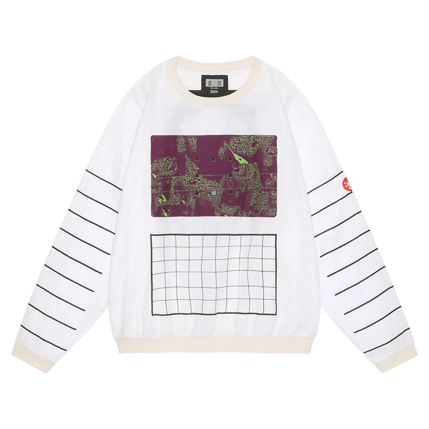 xPE>µB:X GAUZE CREW NECK / WHITE