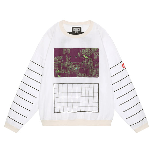 xPE>µB:X GAUZE CREW NECK / WHITE