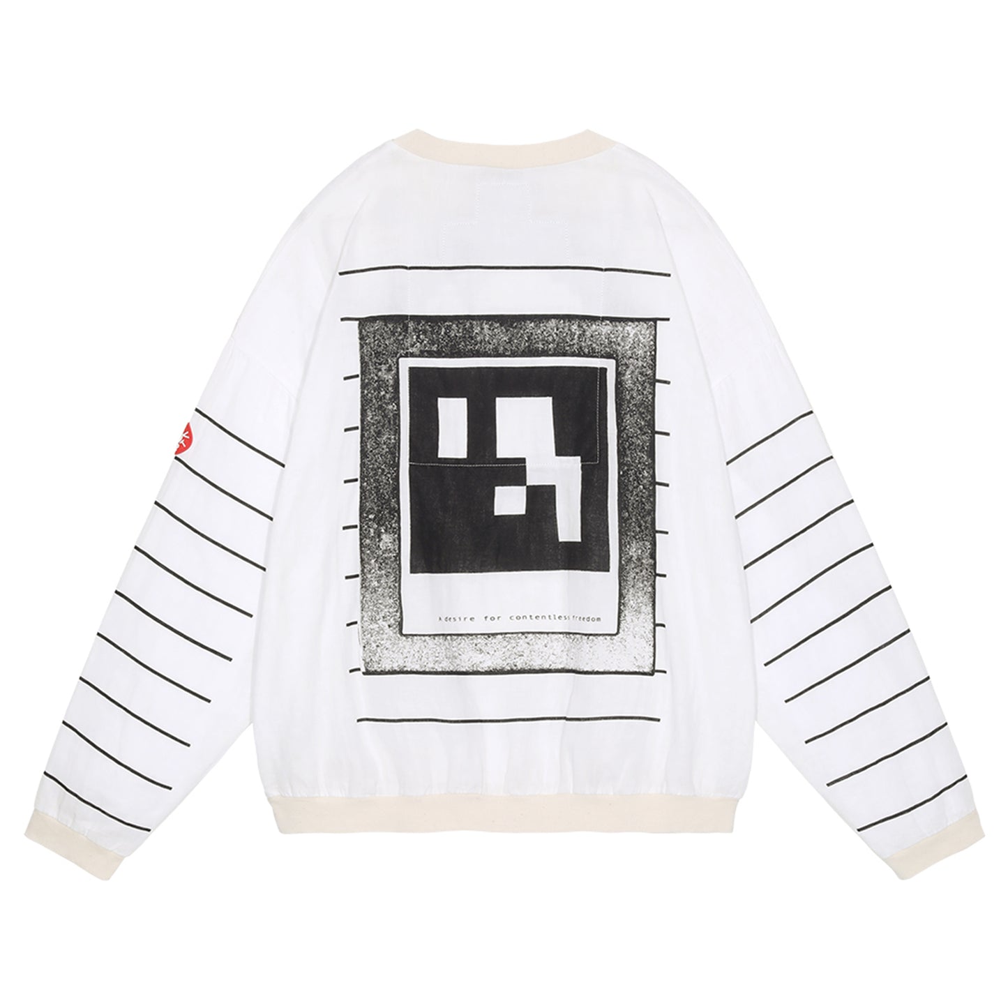 xPE>µB:X GAUZE CREW NECK / WHITE