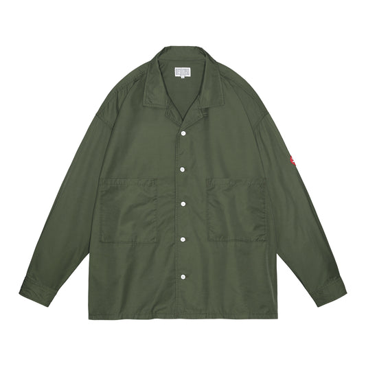 CN TWILL OPEN SHIRT / GREEN