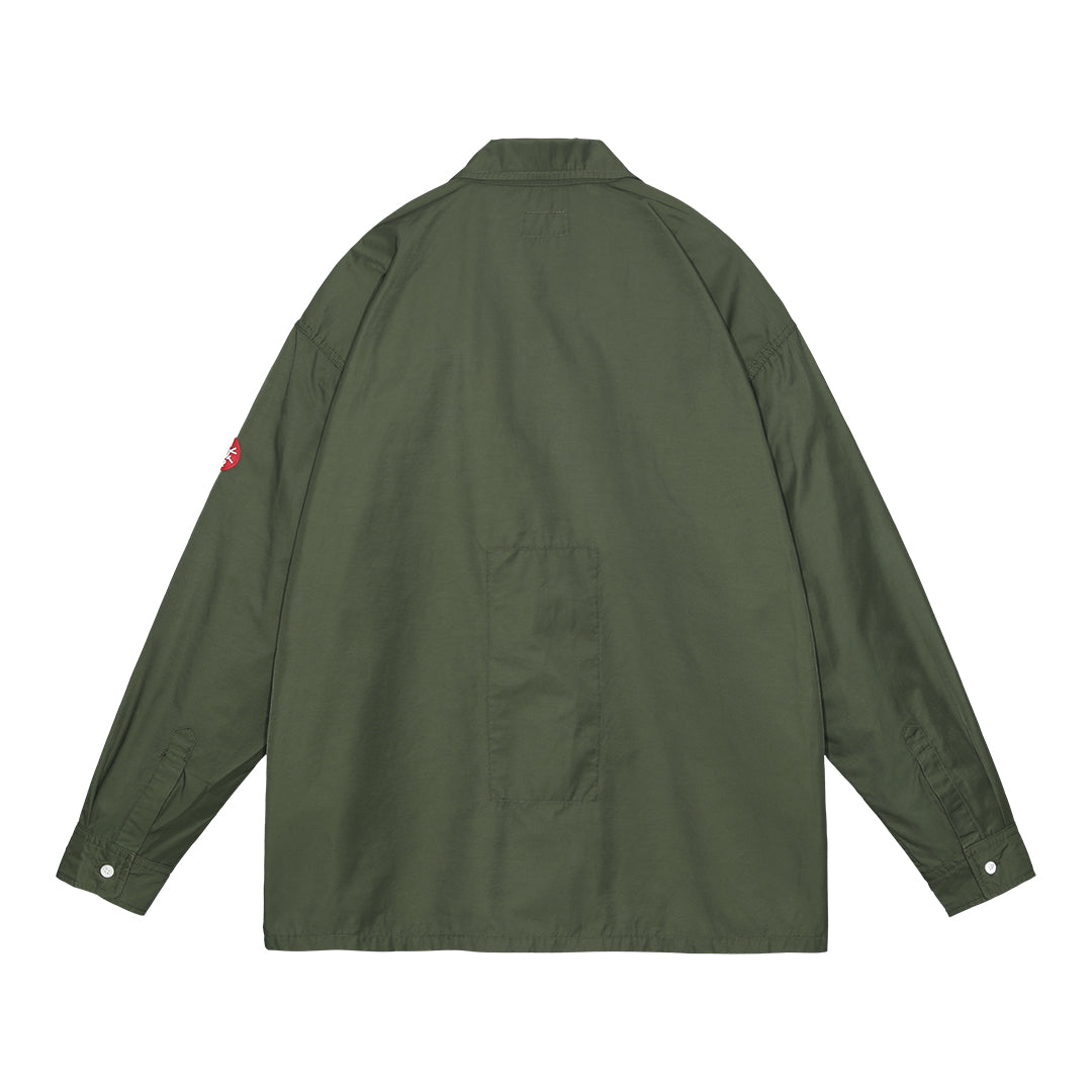 CN TWILL OPEN SHIRT / GREEN