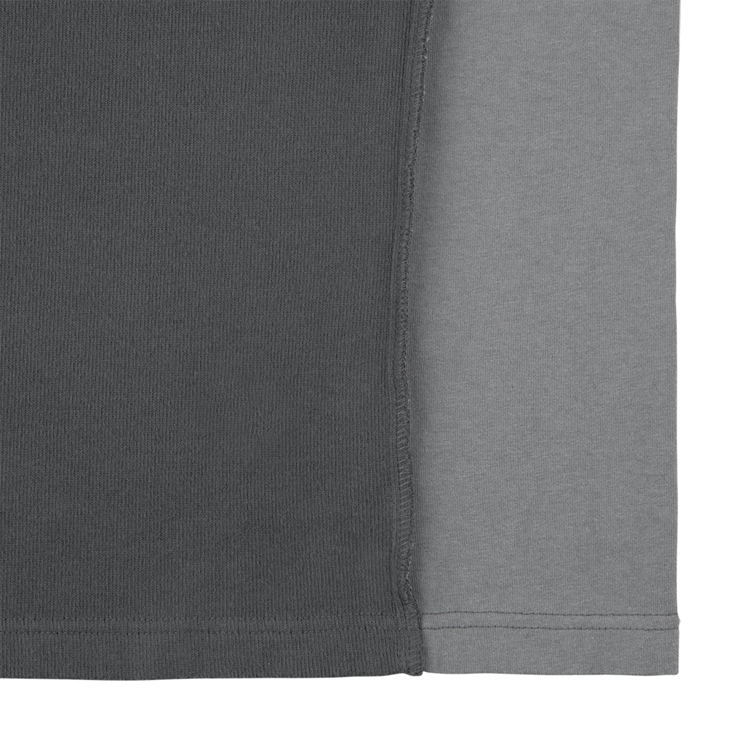 SIDE SEAM DBL KNIT T / CHARCOAL