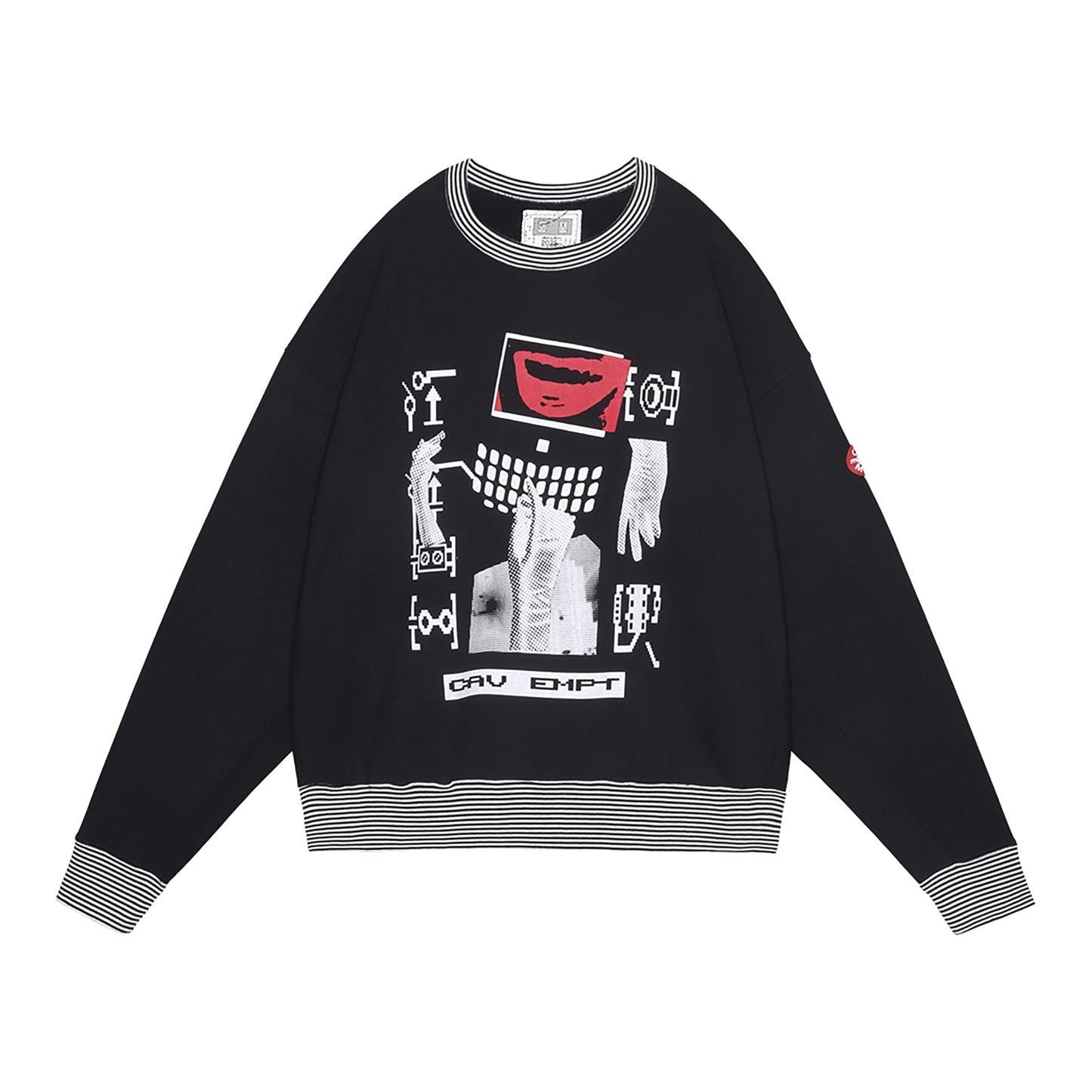 LIPS DISPLAY CREW NECK / BLACK