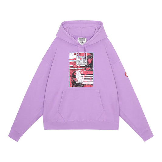 MD LIP READER HOODY / PURPLE