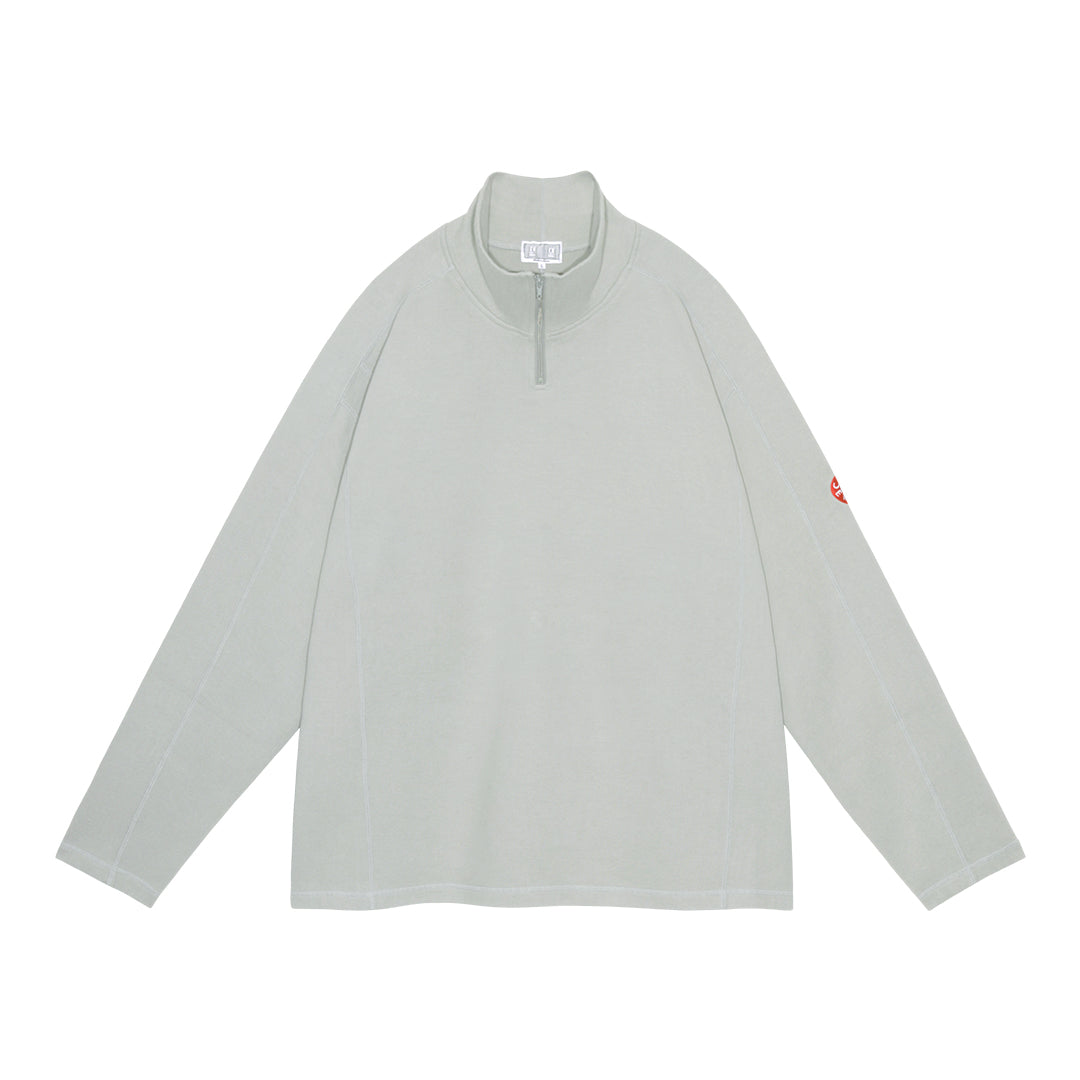 DBL KNIT HALF ZIP LONG SLEEVE / KHAKI