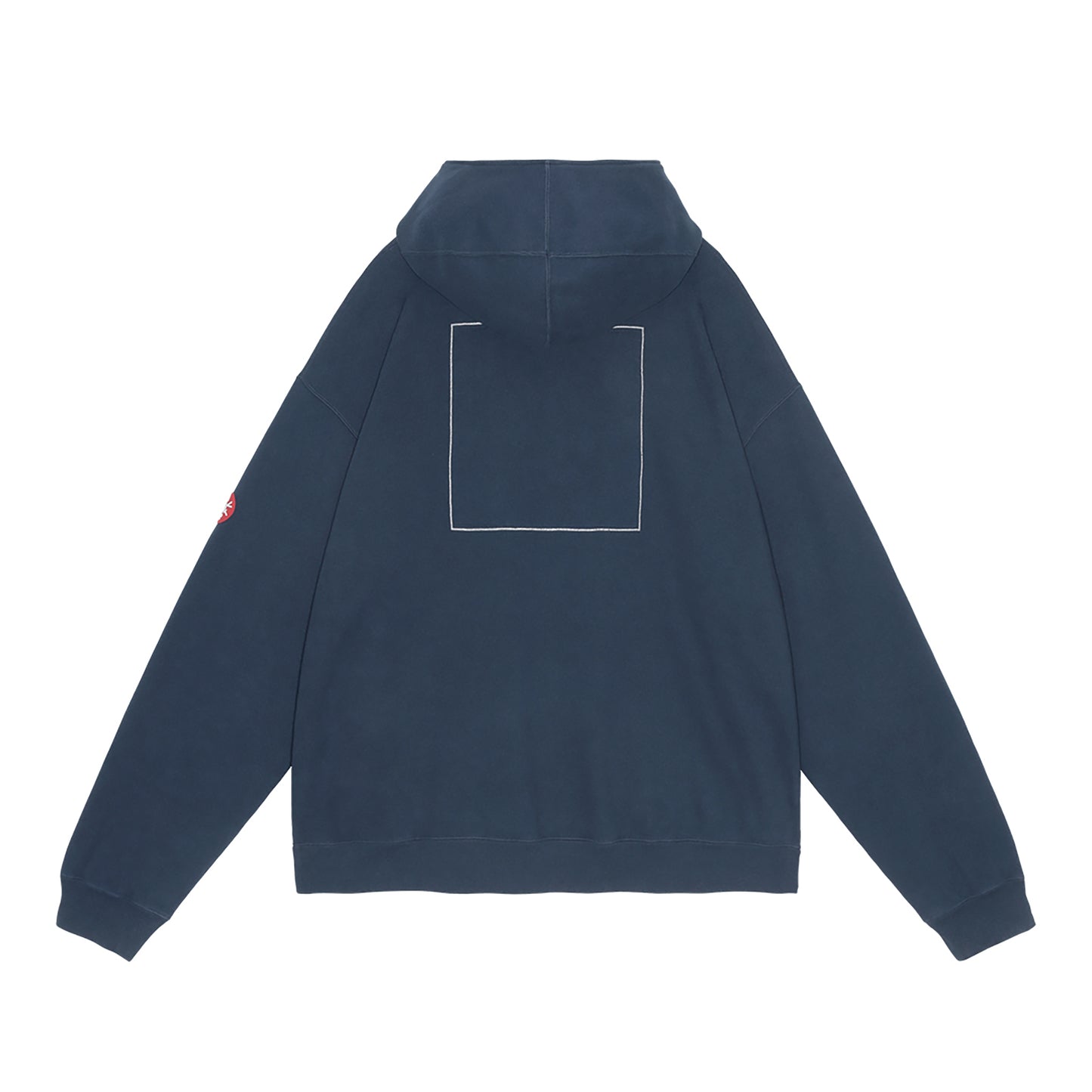 NECK SNAP DBL KNIT HOODY / NAVY