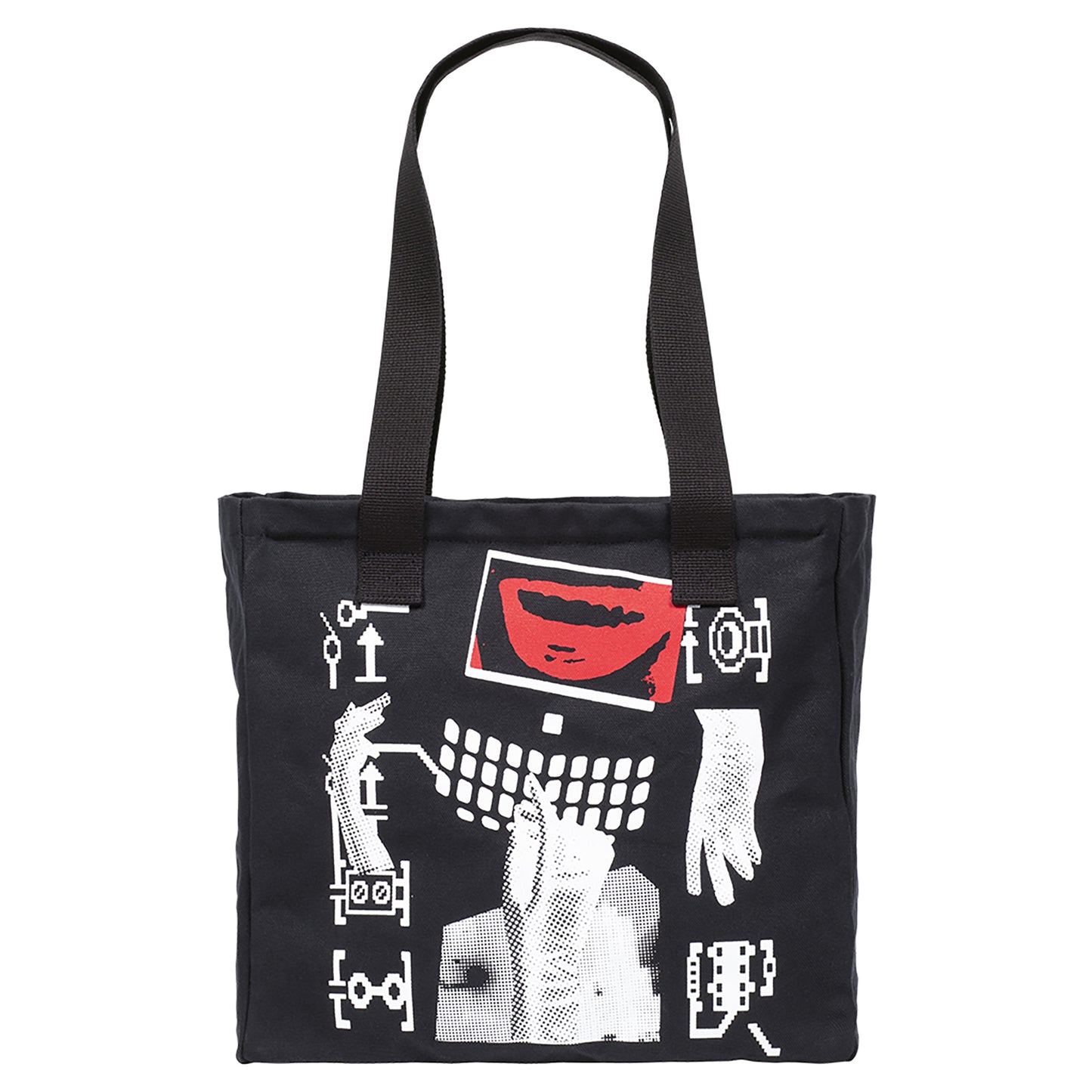 LIPS DISPLAY TOTE BAG / BLACK