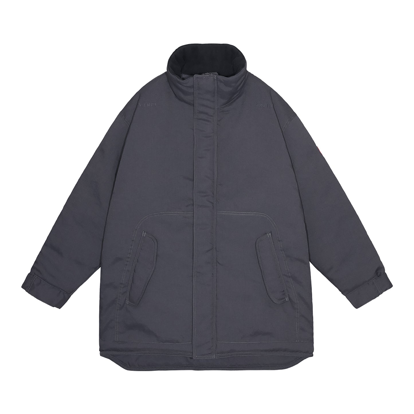 WARM PUFF ZIP COAT / CHARCOAL