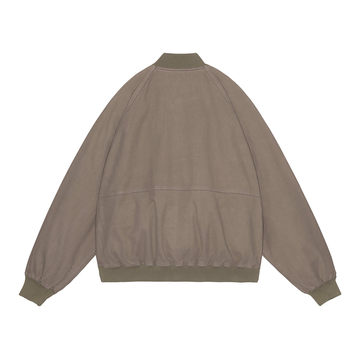 COTTON FLANNEL ZIP JACKET / BROWN