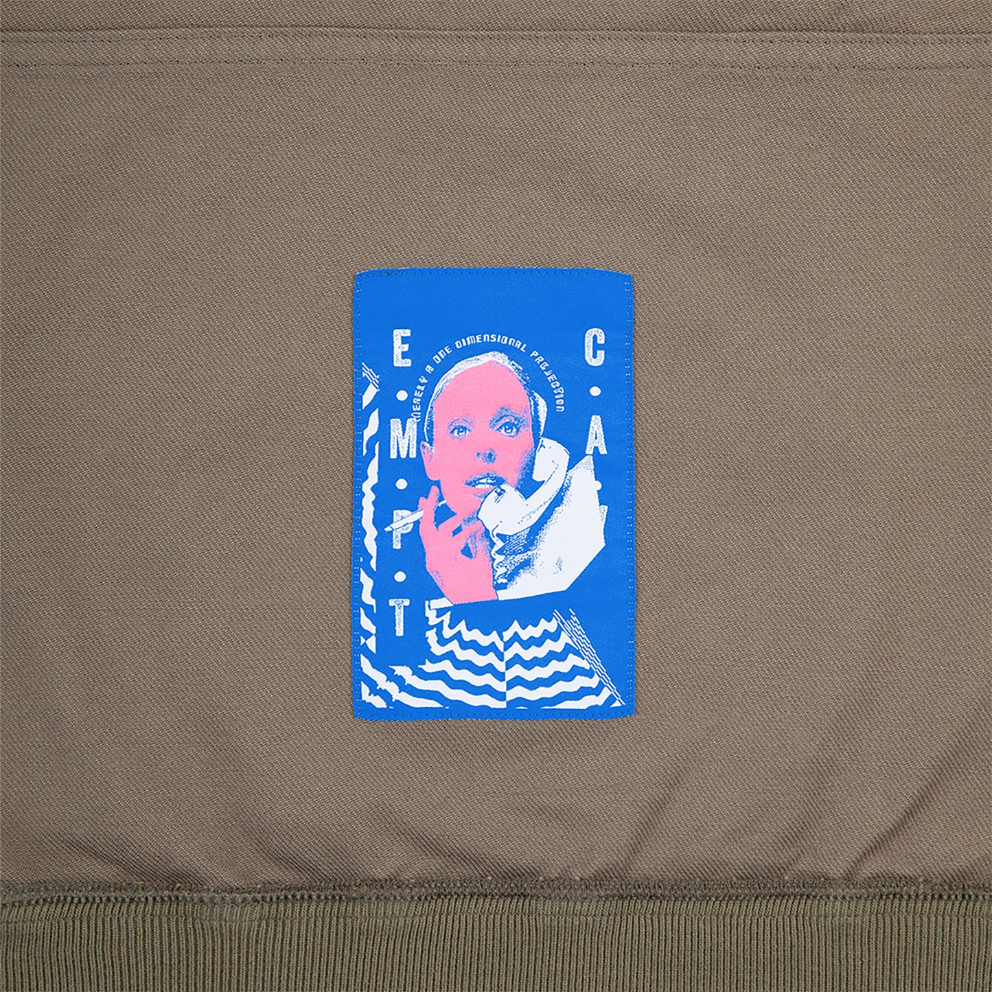 COTTON FLANNEL ZIP JACKET / BROWN