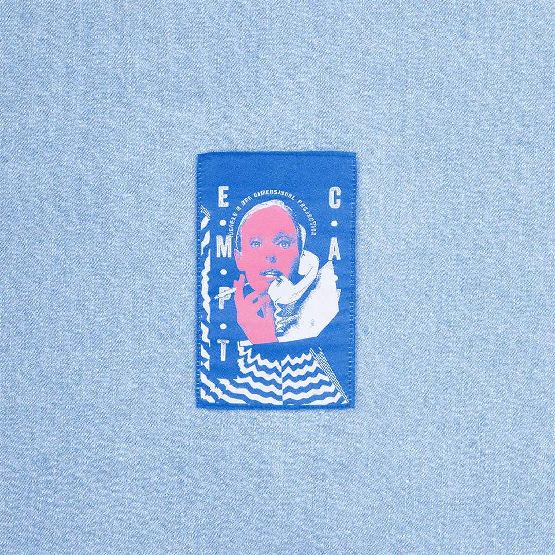 WASHED DENIM  SHORT SHIRT JACKET / INDIGO