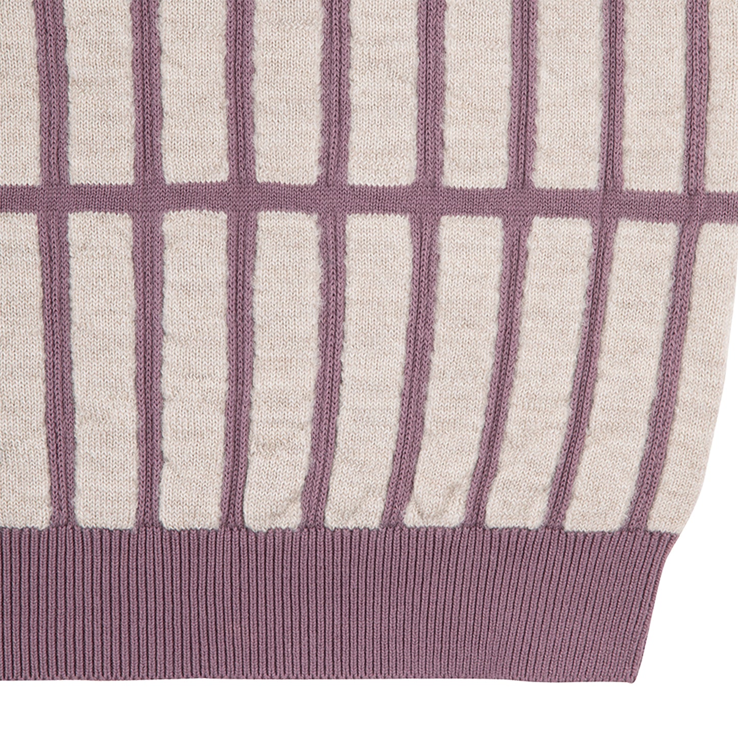 RECTANGULAR BAR KNIT / PURPLE