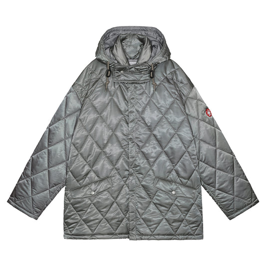 NYLON QUILT ZIP HOOD JACKET / GREEN