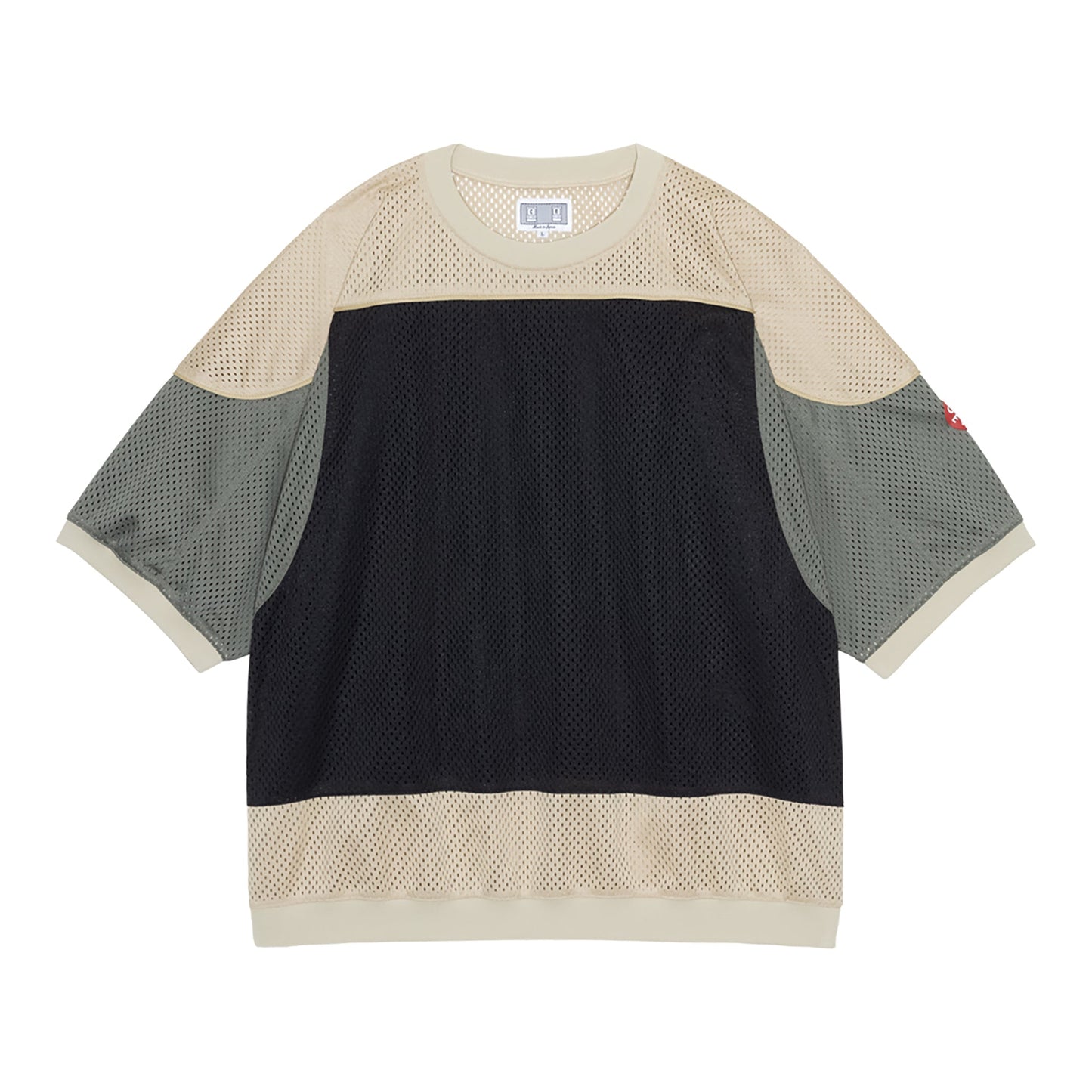 MD TEMPORAL DISTORTION MESH SS TOP / BEIGE
