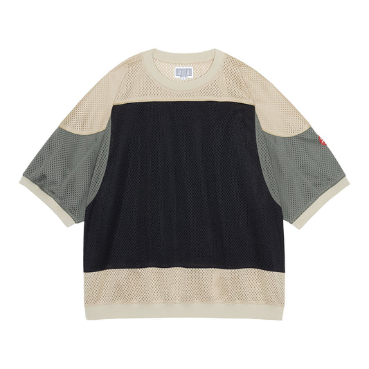 MD TEMPORAL DISTORTION MESH SS TOP / BEIGE