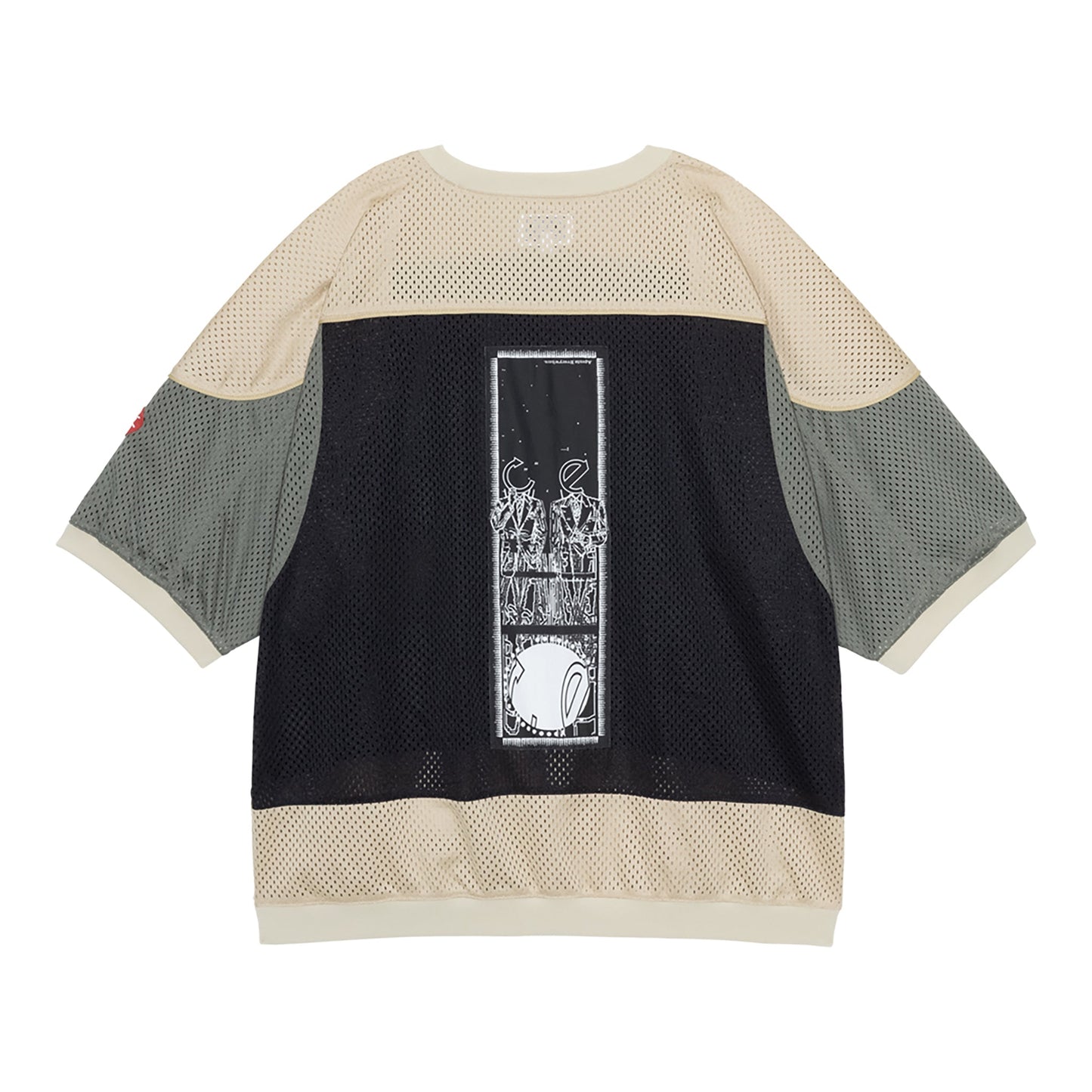 MD TEMPORAL DISTORTION MESH SS TOP / BEIGE