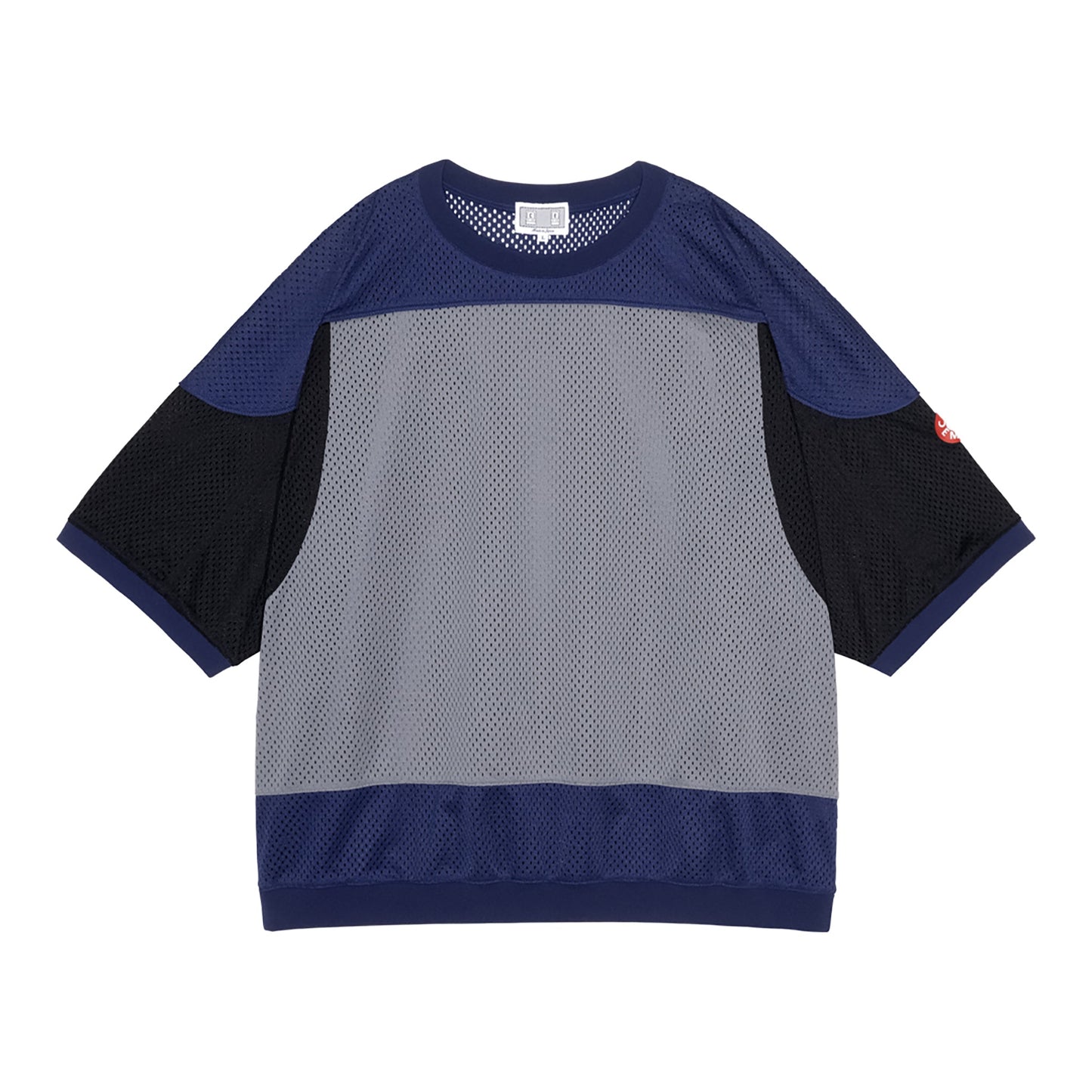 MD TEMPORAL DISTORTION MESH SS TOP / NAVY