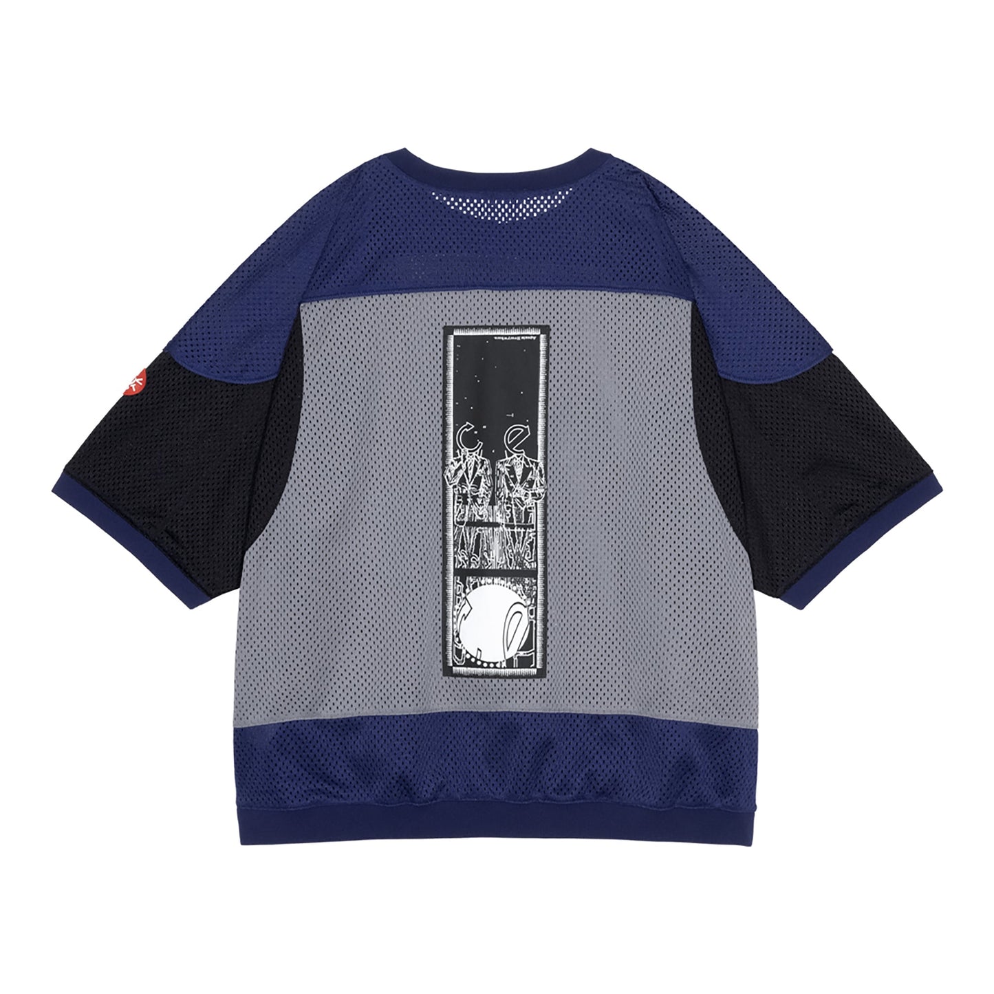 MD TEMPORAL DISTORTION MESH SS TOP / NAVY