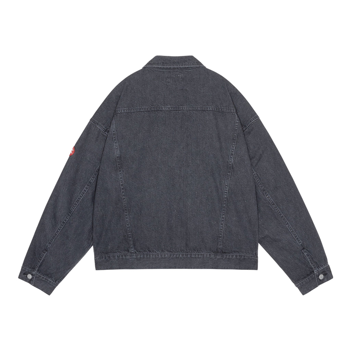 BLACK NEP DENIM TRUCKER JACKET / GREY