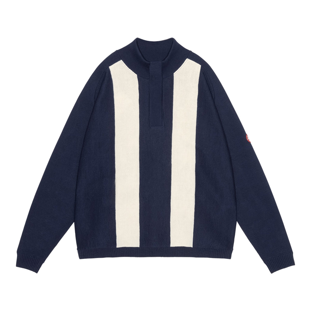 HALF BUTTON UP KNIT / NAVY