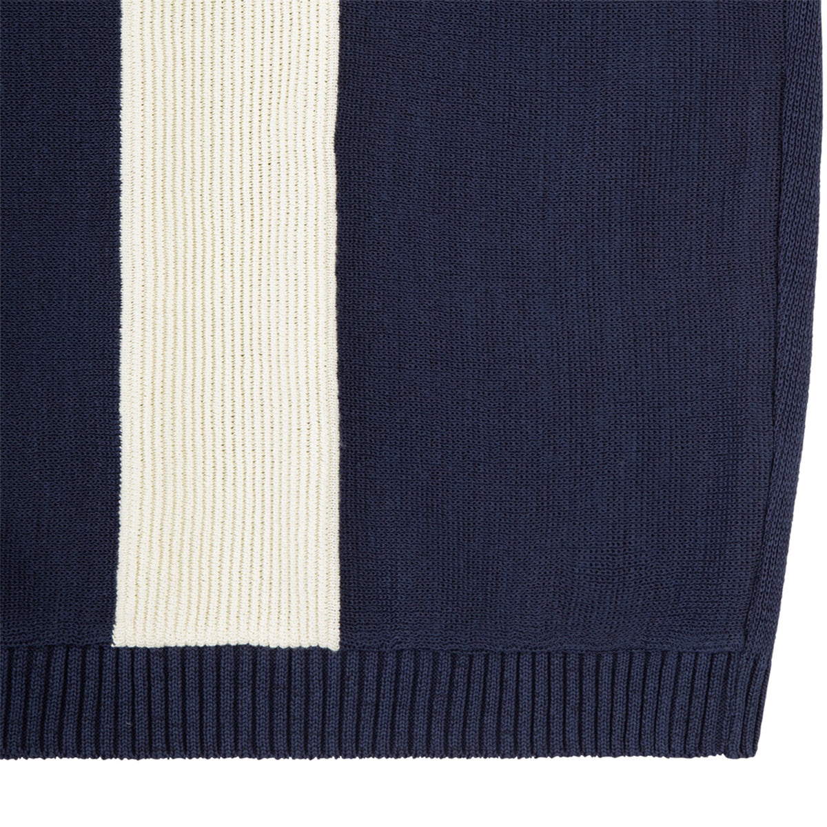 HALF BUTTON UP KNIT / NAVY