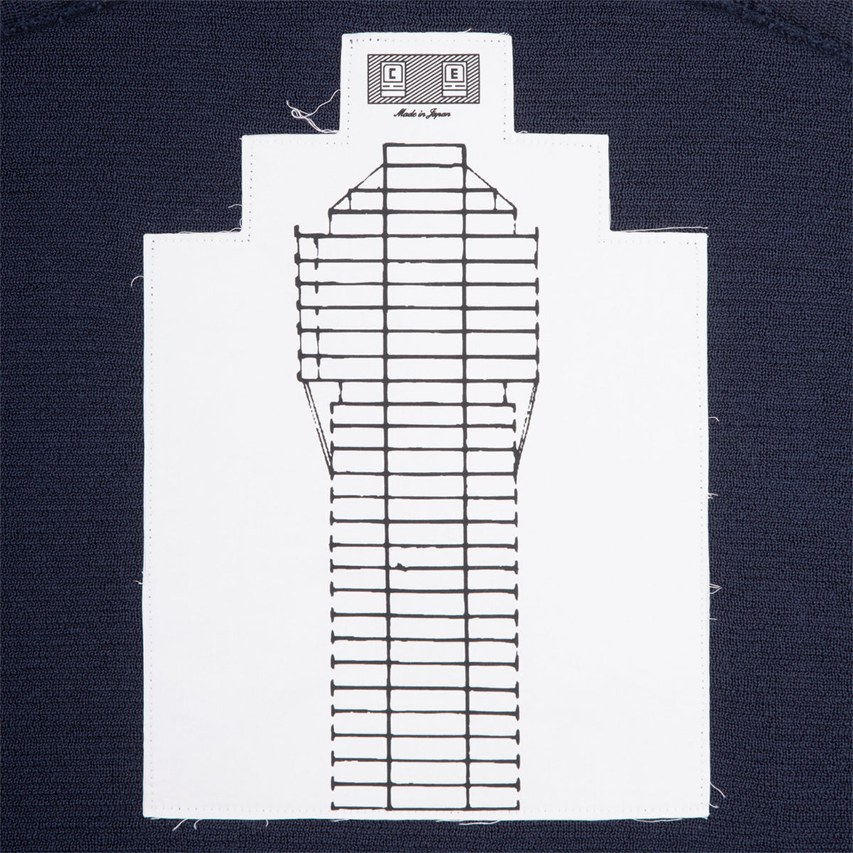 HALF BUTTON UP KNIT / NAVY
