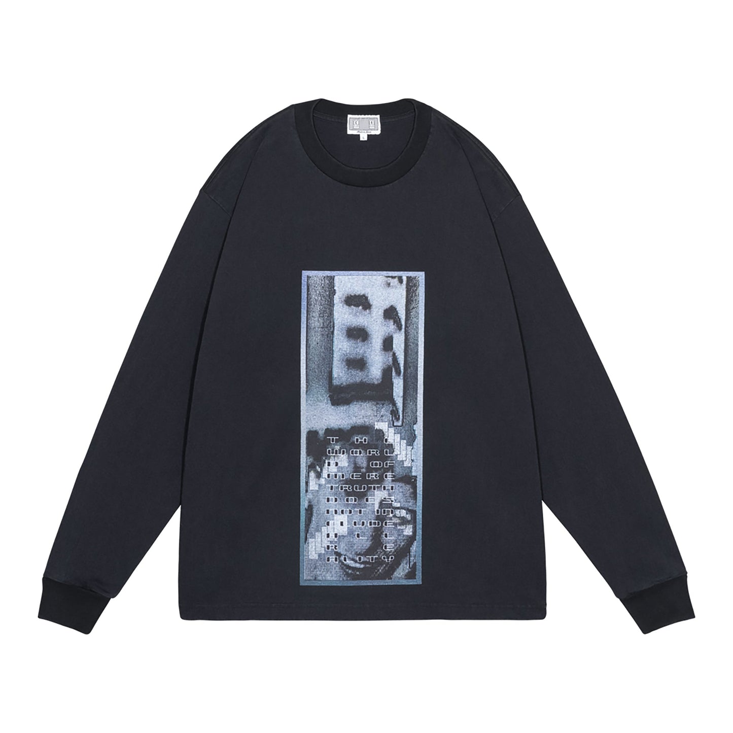 WASHED AS MERE REALITY LONG SLEEVE T / BLACK