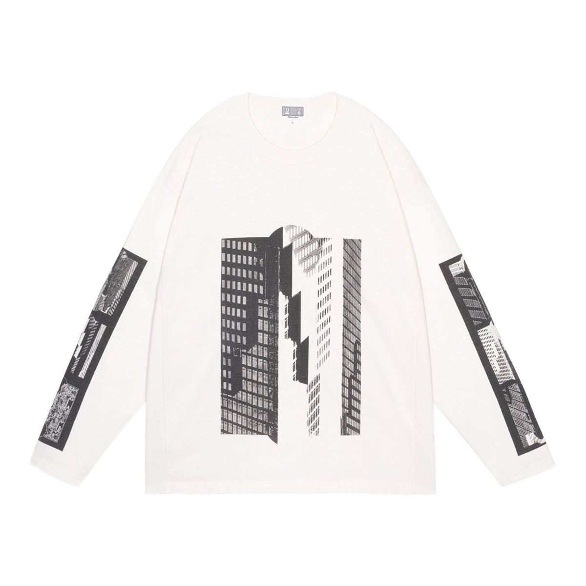 WASHED MD COINCIDENT LONG SLEEVE T / WHITE