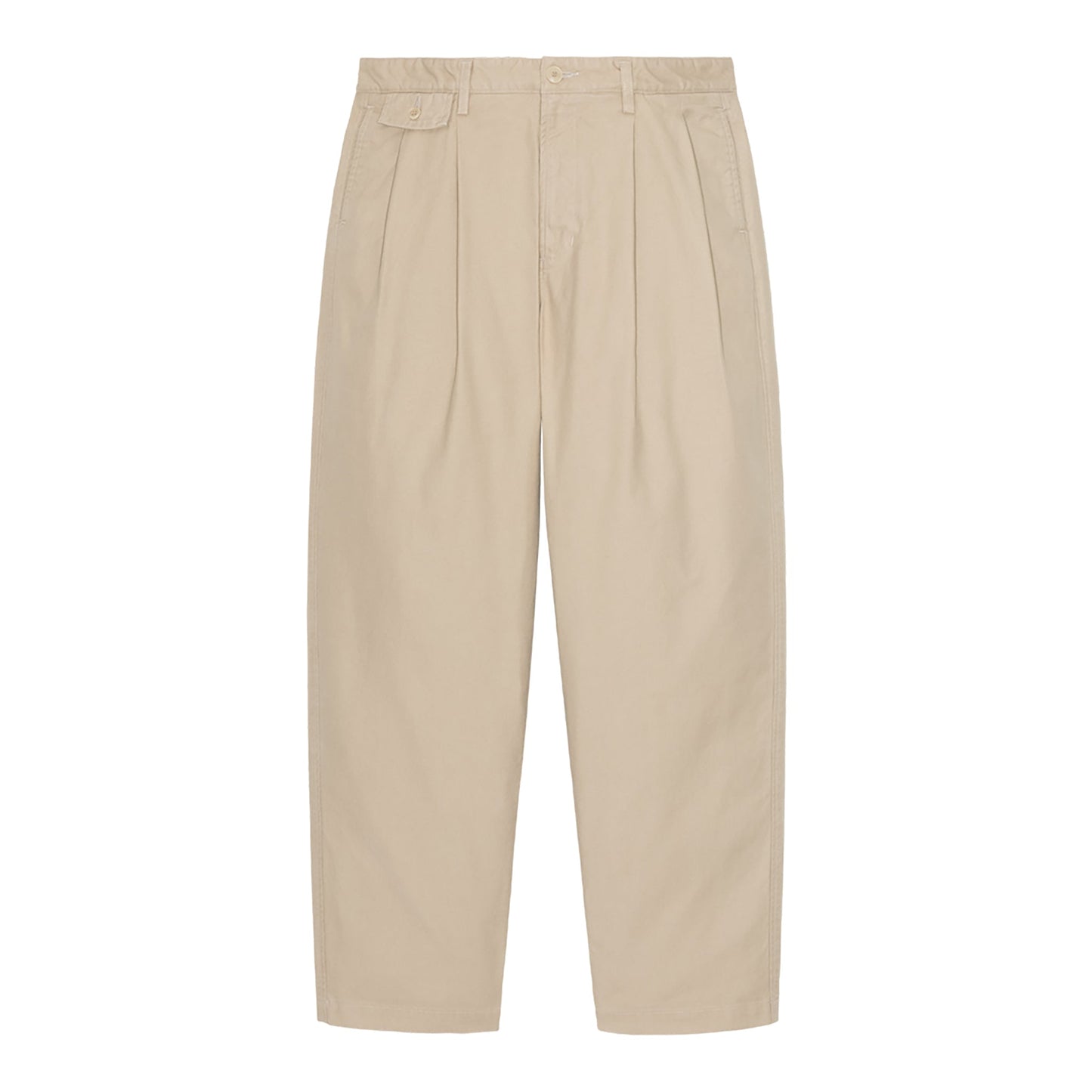 TWO TUCK DUCK PANTS BEIGE / BEIGE