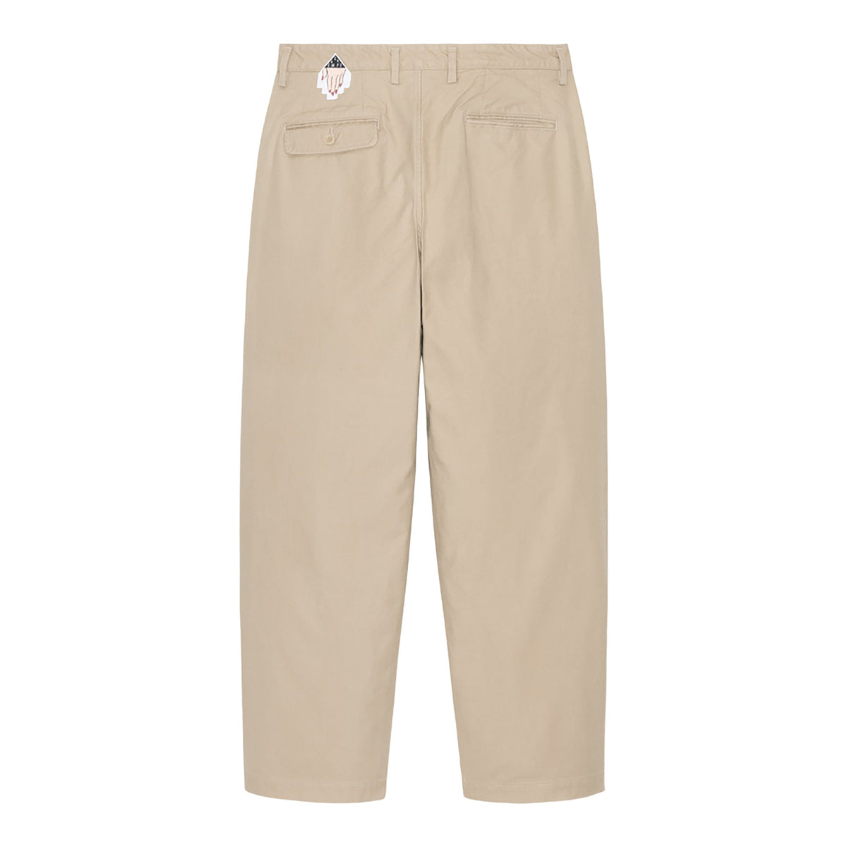TWO TUCK DUCK PANTS BEIGE / BEIGE
